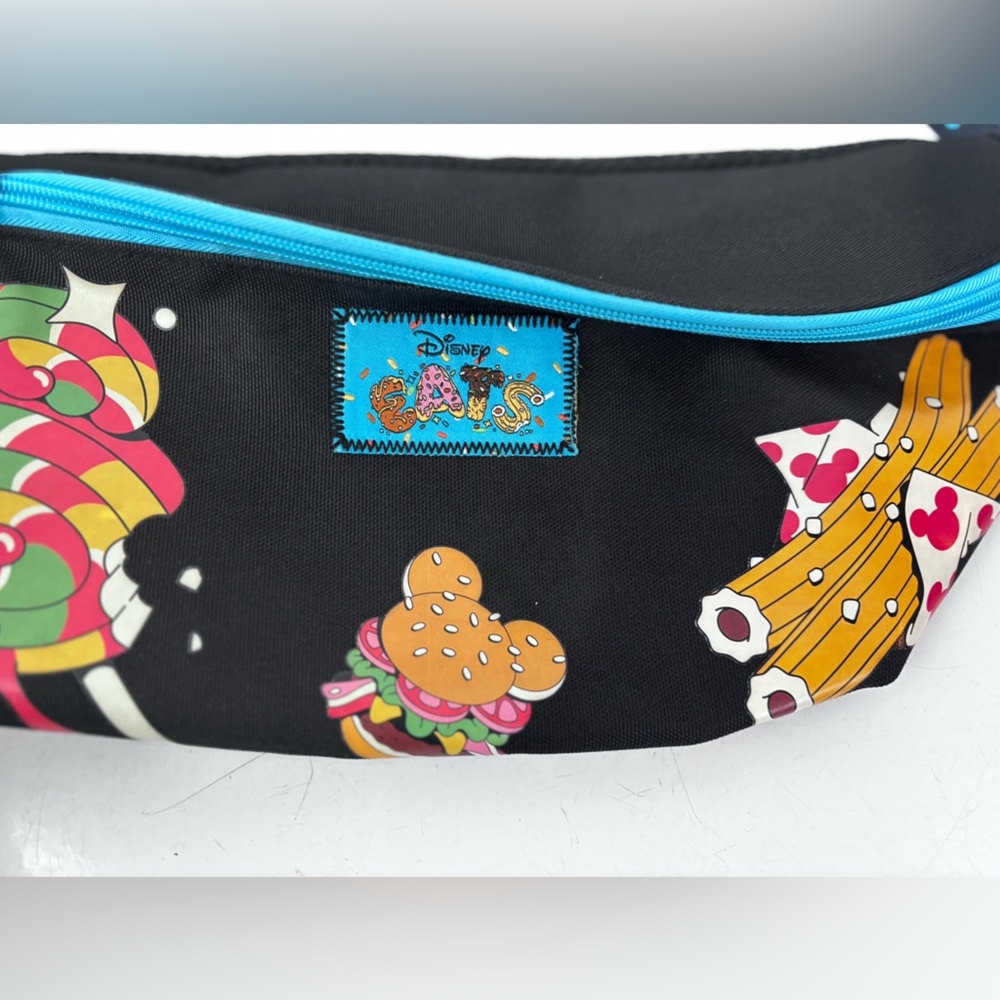Disney Eats Black and Blue Bag with Colorful Snack Print